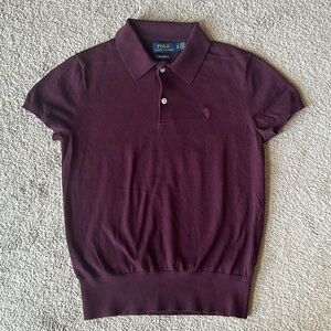 Polo Ralph Lauren burgendy top XS